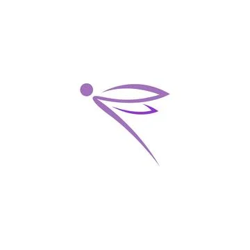 Dragonfly logo icon design concept template illustration Stock Illustration