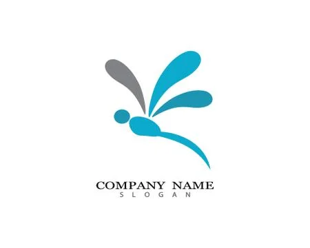 Dragonfly logo template vector icon Stock Illustration