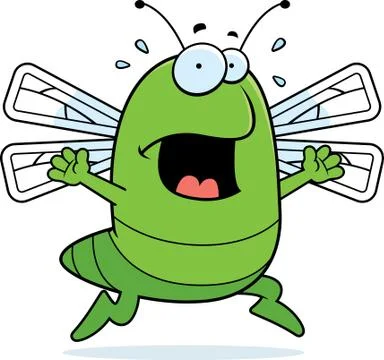 Dragonfly Panic Stock Illustration
