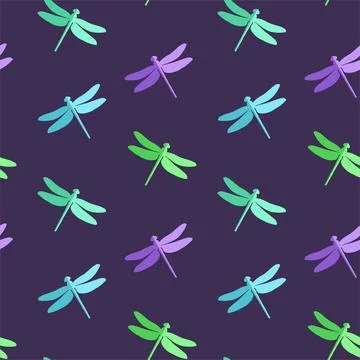 Dragonfly pattern Stock Illustration