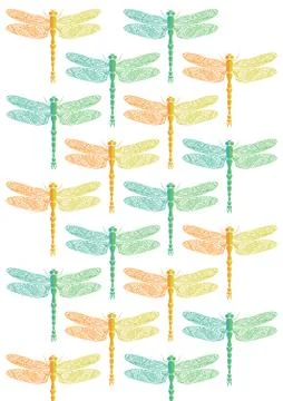 Dragonfly pattern  illustration Stock Illustration