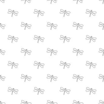 Dragonfly pattern seamless Illustrazione stock