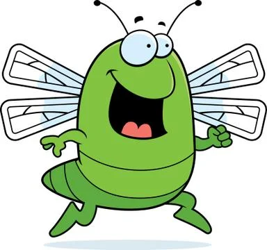 Dragonfly Running Stock Illustration