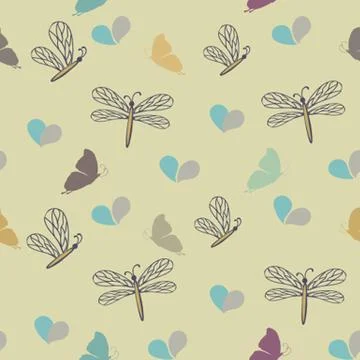 Dragonfly seamless Stock Illustration
