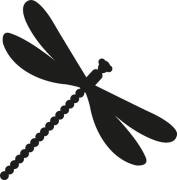 Dragonfly silhouette Stock Illustration