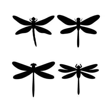 Dragonfly silhouette Stock Illustration