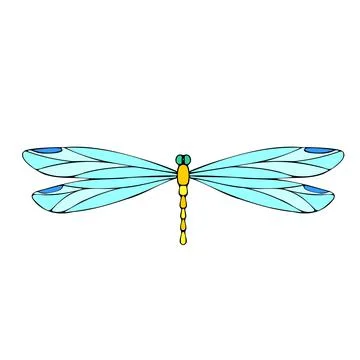 Dragonfly vector icon Stock Illustration