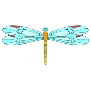 Dragonfly vector icon Illustrazione stock