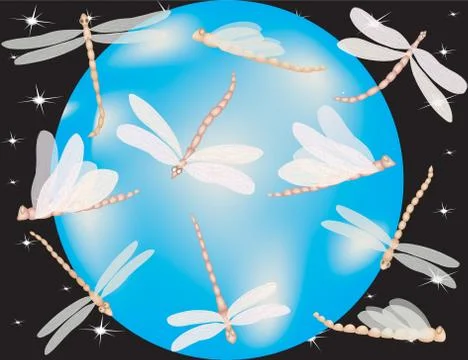 Dragonfly World Stock Illustration