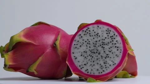 Dragonfruit spinning around in a studio close up shot Stock Footage 249924819
