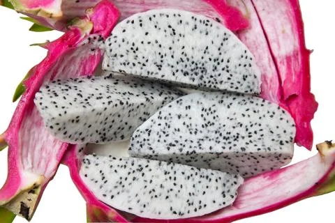 Dragonfruit on white background. Stock Photos