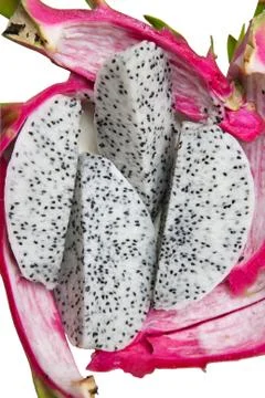 Dragonfruit on white background. Stock Photos