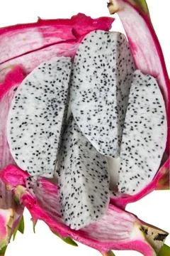 Dragonfruit on white background. Stock Photos