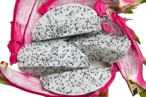 Dragonfruit on white Stock Photos