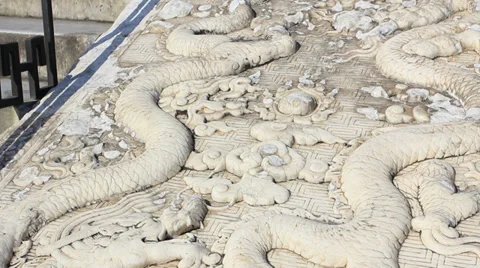 Dragon,Marble carving Stock Footage 39935407