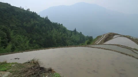 Dragon's Backbone Rice Terraces Stock Footage 5165385