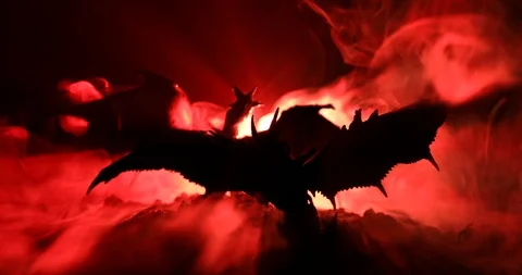Dragons  battle scene. 2 Dragon prepare to fight 스톡 동영상 85483724