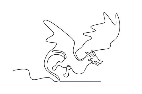 Dragons that have various types of colors Stock Illustration