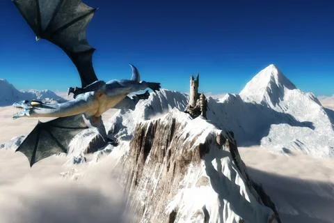 Dragons tower Stock Illustration