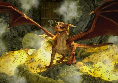 Dragon's Treasures Stock Illustration