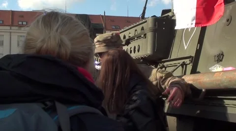 Dragoon ride in Prague Stock Footage 48891102