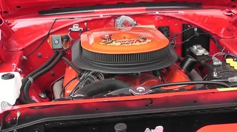 DRAGRACING-010 ENGINE CLOSEUP Stock Footage 10678439