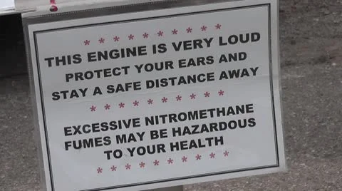 DRAGRACING-019 LOUD ENGINE SIGN Stock Footage 10678860