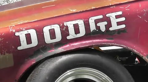 DRAGRACING-033 DODGE LOGO Stock Footage 10678941