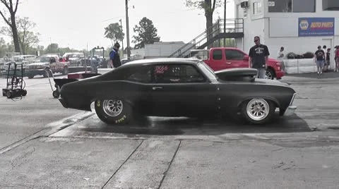 DRAGRACING-056 TIRE SPIN Stock Footage 10679162