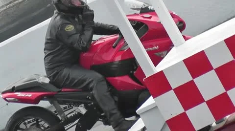 DRAGRACING-073 RED MOTORCYCLE Stock Footage 10679409
