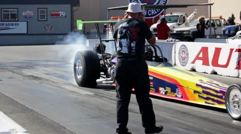 Dragster Burnout Video stock 55451683