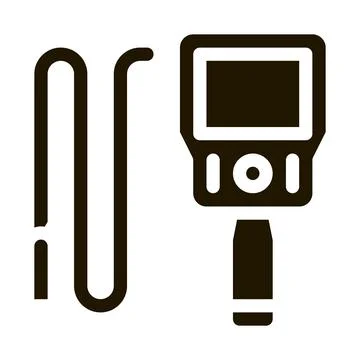 Drain cleaning electronic device icon Vector Glyph Illustration Stock Illustration