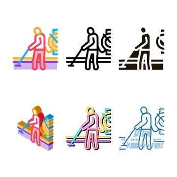 Drain cleaning service pack icon vector outline Stock Illustration