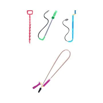 Drain cleaning tools for plumbing blockage removal Stock Illustration