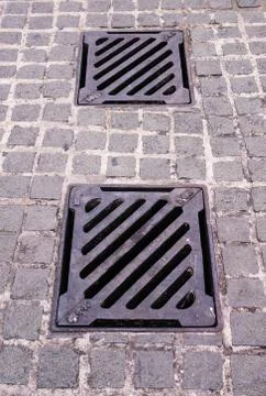 Drain cover Stock Photos