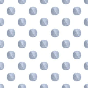 Drain cover repeated pattern on white background 스톡 일러스트
