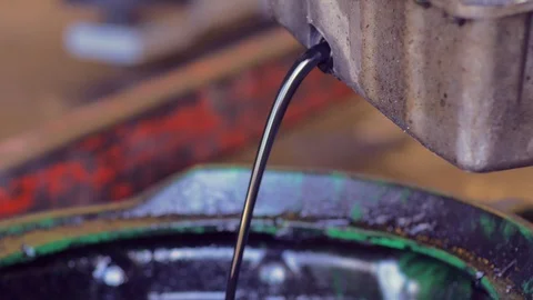 Drain Diesel Engine Sump Stock Footage 98257441