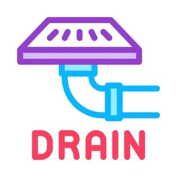 Drain grate icon vector outline illustration Ilustración de archivo