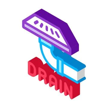 Drain grate isometric icon vector illustration color Ilustración de archivo