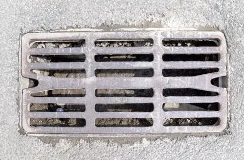 Drain grate Stock Photos