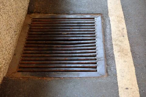 Drain on Ground. Stock Photos