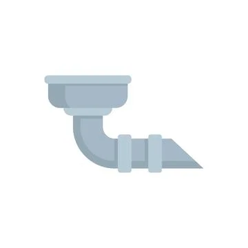 Drain gutter icon flat isolated Stock Illustration