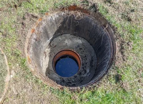Drain gutter manhole Stock Photos