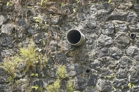 Drain pipe hole Stock Photos