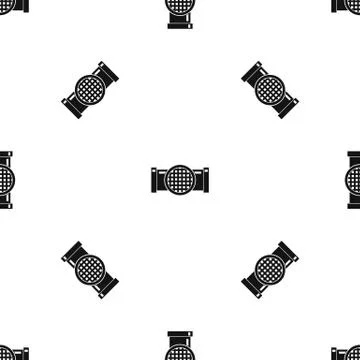 Drain pipe pattern seamless black Stock Illustration