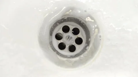 Drain with running water Stock Footage 29646264