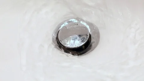 Drain with running water Stock Footage 88951712