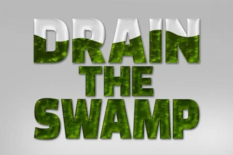 Drain the Swamp. Stock Illustration