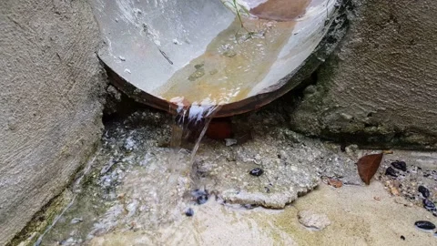Drain Water from the washroom Stock Footage 201850830