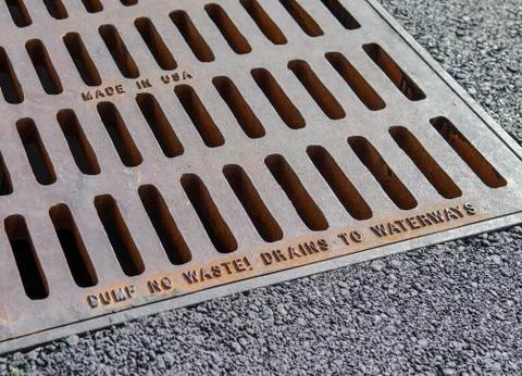 Drain to waterways Stock Photos